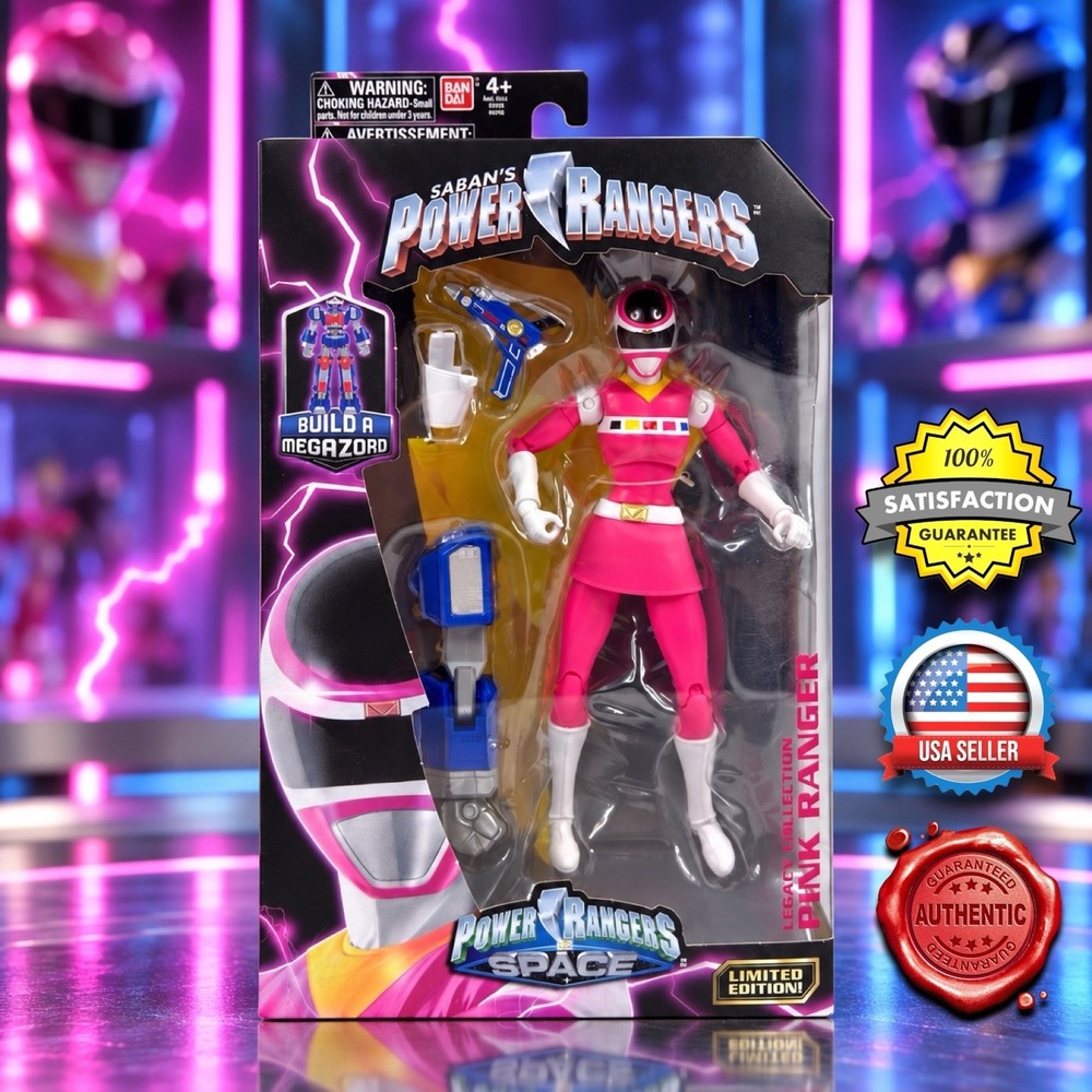 Bandai Power Rangers In Space Pink Ranger Legacy Collection 6.5" Figure 2017 NEW